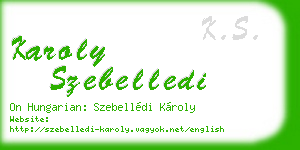 karoly szebelledi business card
